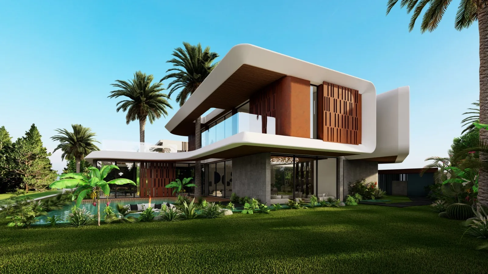 Villa contemporaine réalisée par ISOTRAP, vue 2