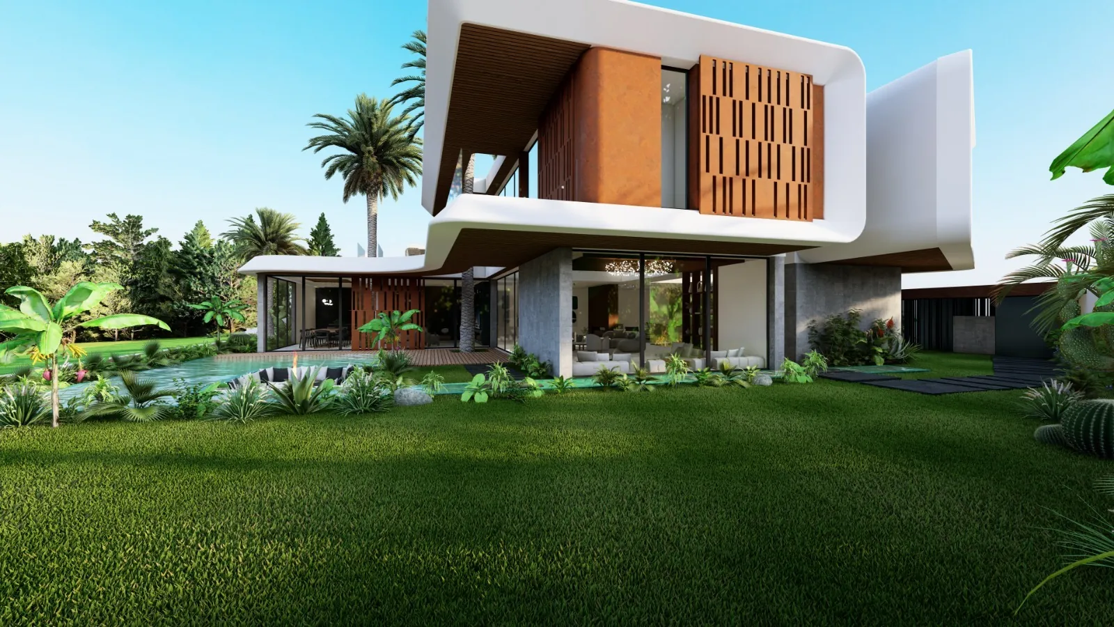 Villa contemporaine réalisée par ISOTRAP, vue 4